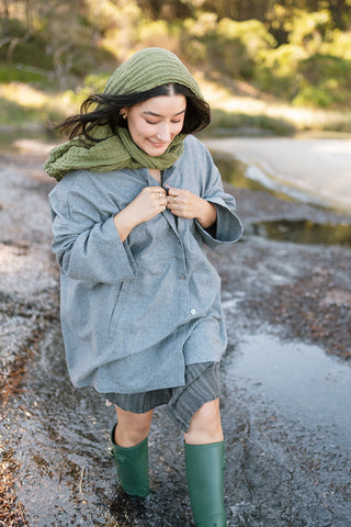 Glover coat - Mid grey wool