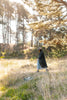 Duster jacket - Black linen with collar