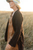 Duster jacket - Deep eggplant linen