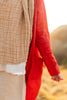 Duster jacket - Red linen