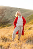 Duster jacket - Red linen