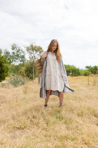 Frida Shirt dress - Natural linen