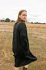 Duster jacket - Black linen