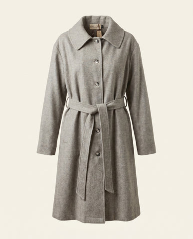 Wool Duster Coat  - grey marle cashmere wool