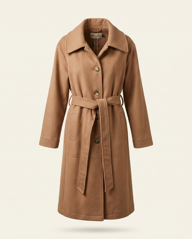 Wool Duster Coat  - caramel wool