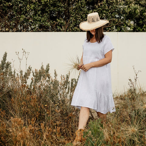 Pollyanna dress - White linen