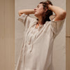 Linen Kaftan dress - Cream linen