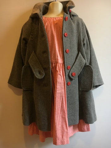 size 3-4  LAST ONE - Keepsake Coat - Ash Wool