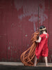 size 1-2 Mon Dress – Red linen