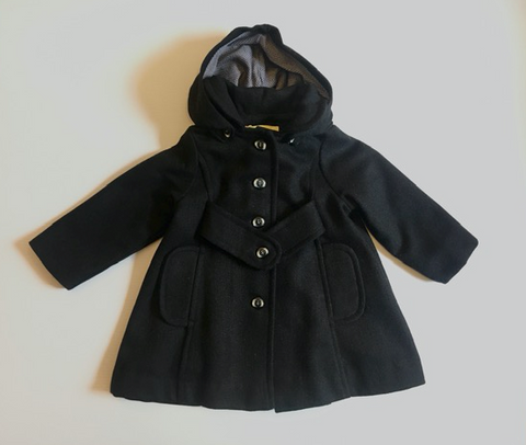 size 1-2 Keepsake Coat - Black Wool