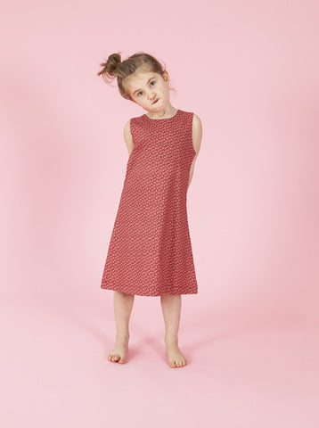 size 1-2 - Annie Aline Dress - Red Ditsy Floral