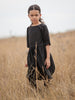 size 1-2, 3-4 - Jackie Dress – Black Washer Linen